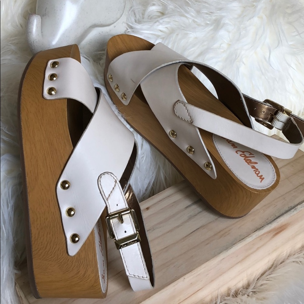 Sam Edelman Platform Sandals - Off White